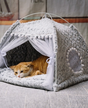 Cat's nest summer cat tent cat cat house closed pet bed