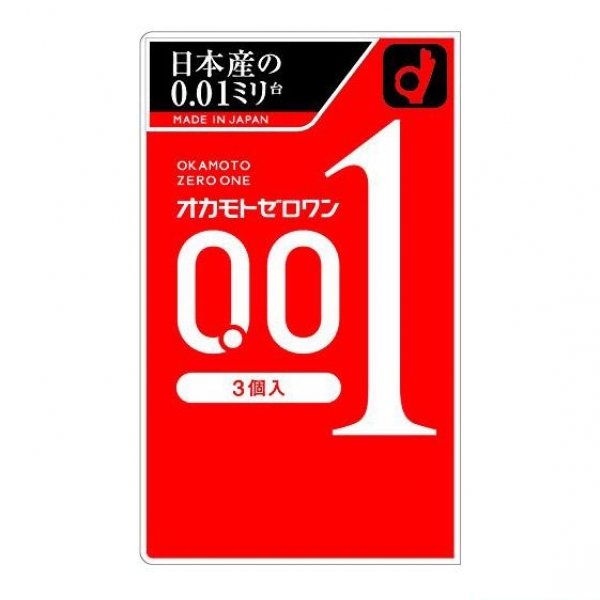 日本OKAMOTO冈本001超薄避孕套0.01极薄安全套 3个入, 日本OKAMOTO冈本001超薄避孕套0.01极薄安全套 3个入