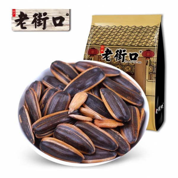 Lao Jie Kou Caramel/Pecan Flavored Sunflower Seeds, Sunflower Seed Nut Roasted Snacks 500g x 2bags , 老街口 焦糖/山核桃味瓜子，葵花籽坚果炒货零食
