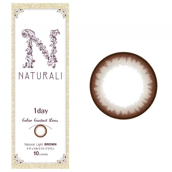 日本 Naturali 美瞳隐形眼镜 10枚入 - 天然浅棕色 Natural Light Brown, Japan Naturali 1day Eyes Contact Lenses 10 Boxes - Natural Light Brown