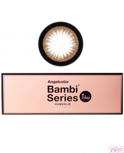 日本 Angelcolor Bambi 系列 美瞳隐形眼镜 - 杏仁色 Almond, Japan Angelcolor 1day Bambi Series AquaRich Eyes Contact Lenses - Almond