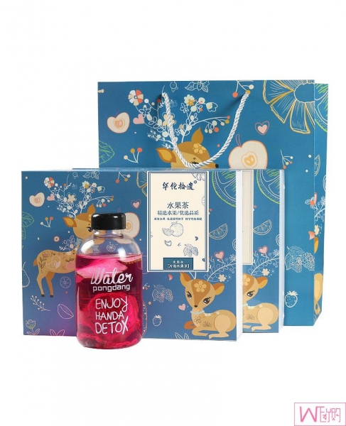 Hua Tuo Shi Yi Fruit tea 1 box can be used with fruit fresh beauty and beauty tablets Camellia nectar tea bag products, 礼盒装水果茶果干新鲜纯手工网红水果茶鲜果片茶冷泡果粒茶花果茶，包邮