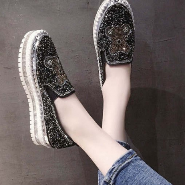 Full diamond platform loafers, 春夏百搭洋气蛋糕鞋