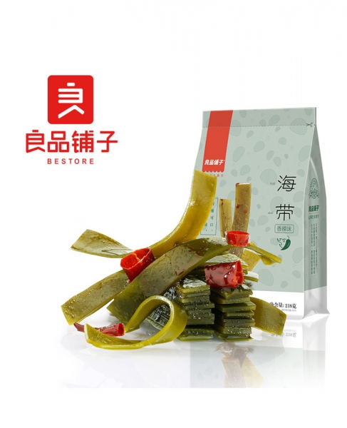 Liang Pin Pu Zi Kelp 218g, 良品铺子海带香辣休闲零食小包装开袋即食品，满包邮专场