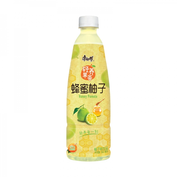 Master Kang Honey Grapefruit Drink 500ml * 4 bottles, 康师傅 轻养果荟蜂蜜柚子果汁夏季500ml*4瓶 果汁饮料饮品 包邮