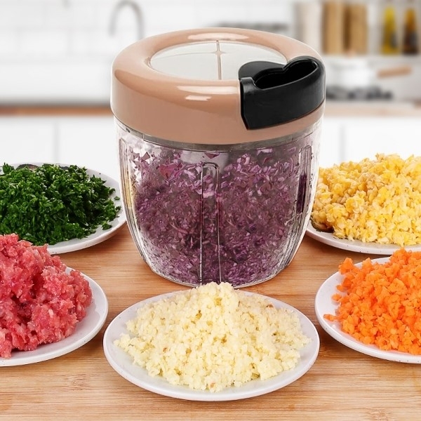 Household hand-held cooking machine, meat grinder MZK-JRJA with multi-function, 家用手拉式料理机 刀片锋利 操作简单