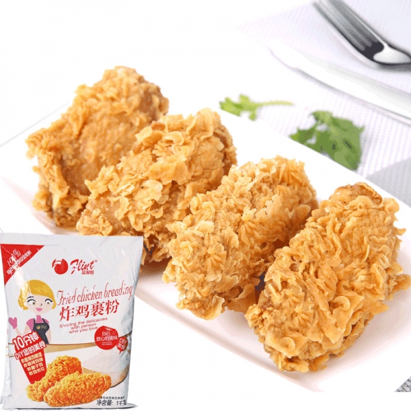 Fu Lin Crispy Fried Chicken Breading 1000g, 富琳特炸鸡裹粉1kg炸鸡粉脆皮油炸酥脆鸡翅鸡米花汉堡不需面包糠