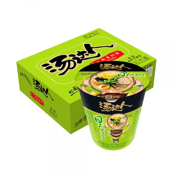 Tang Da Ren Japanese Style Bone Ramen 83g*4 cups Instant Noodles, 统一生活面 汤达人日式豚骨拉面83g*4杯 方便面泡面，包邮