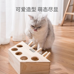 Playing cat toy ground mouse cat toy solid wood