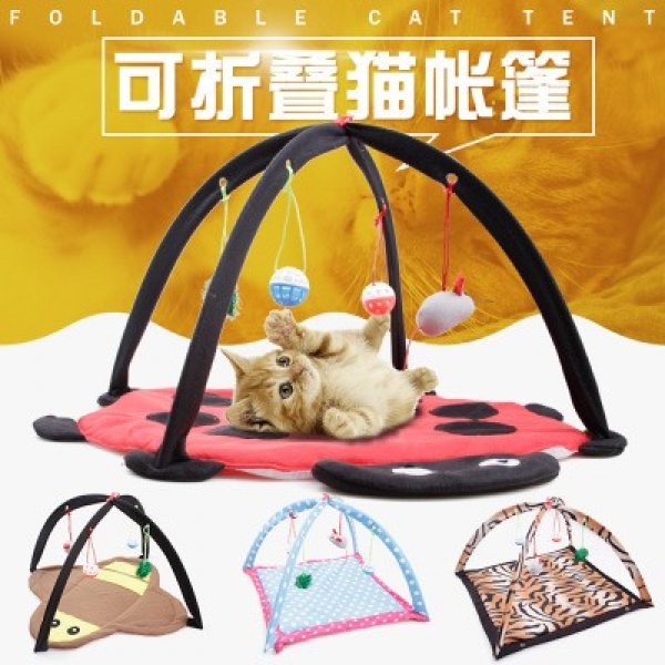 Pet cat beetle tent pet supplies cat toy hammock cat toy, 小猫吊床玩具面积大
垫子还可以做猫床
双面绒布料
可折叠易收纳