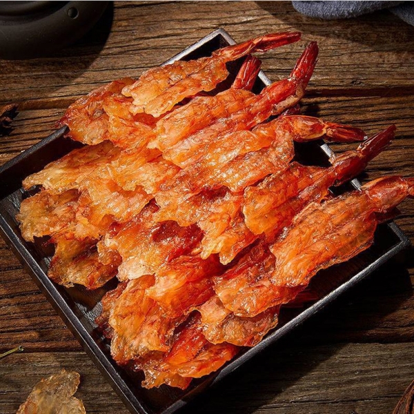 Yu Ming Fang Extra Large Open Back Grilled Dried Shrimp 100g - light sweet, 烤虾干特大虾干去壳去虾线即食凤尾虾干孕妇零食熟食