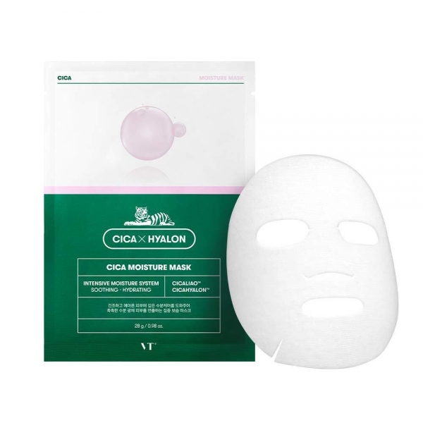 VT COSMETICS Cica Moisture Mask 6 Pieces Sensitive Skin Dry Skin Skin Care, 二代补水提亮，深层渗透，滋润保湿，补水锁水