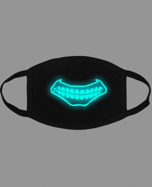 Special Blue Luminous Printing Halloween Rave Mask For Ravers No.8, 