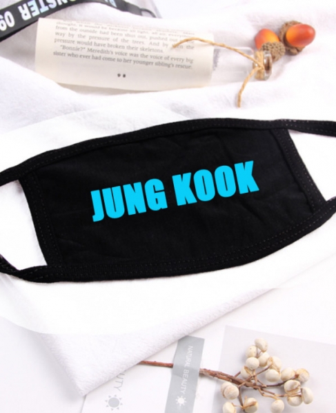 Special Blue Luminous Printing Halloween Rave Mask For Ravers - JUNG KOOK, 