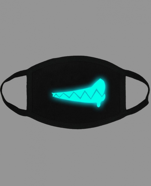 Special Blue Luminous Printing Halloween Rave Mask For Ravers No.2, 