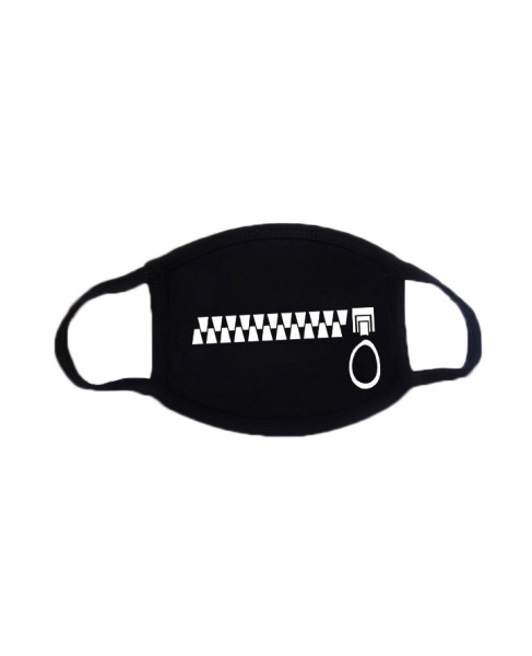 Zipper Printing Halloween Rave Mask For Ravers With Filters, 