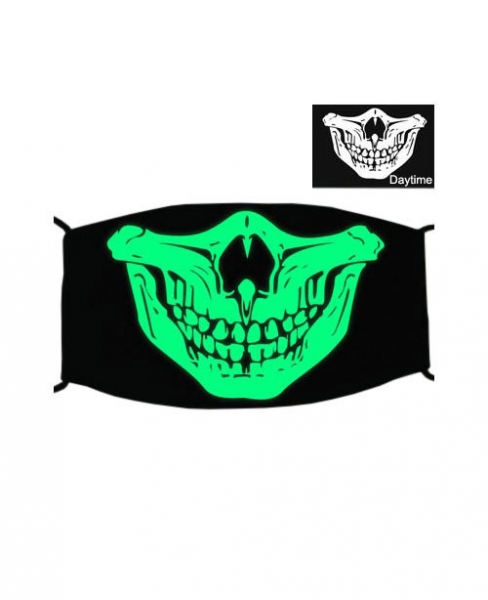 Special Green Luminous Printing Halloween Rave Mask For Ravers No.4, 