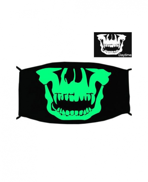 Special Green Luminous Printing Halloween Rave Mask For Ravers No.7, 