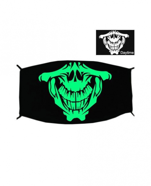 Special Green Luminous Printing Halloween Rave Mask For Ravers No.14, 