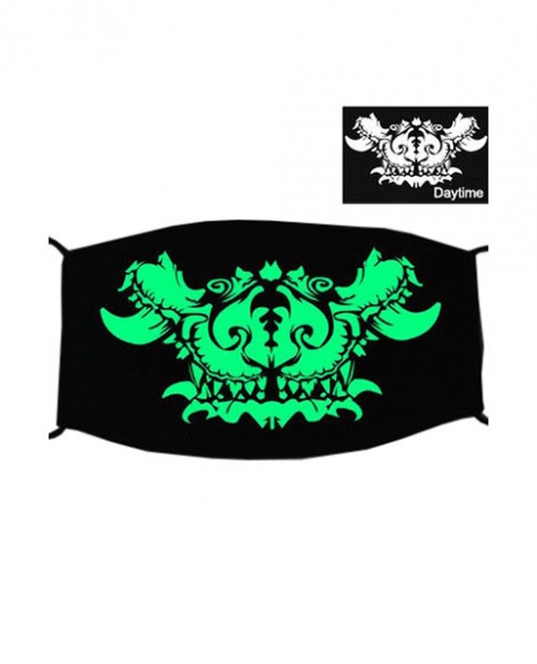 Special Green Luminous Printing Halloween Rave Mask For Ravers No.15, 