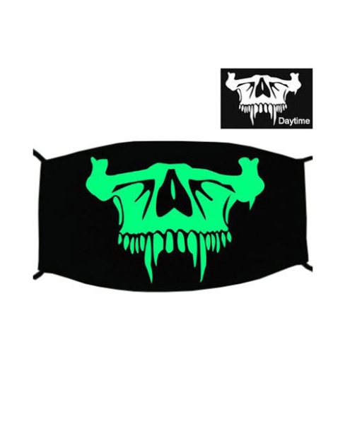 Special Green Luminous Printing Halloween Rave Mask For Ravers No.17, 
