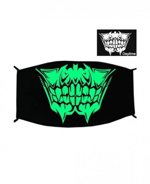Special Green Luminous Printing Halloween Rave Mask For Ravers No.18, 