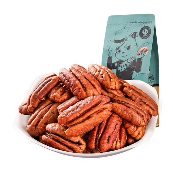 Three Squirrels Pecan Nuts 165g, 三只松鼠碧根果仁165g零食坚果特产干货山核桃干果果仁长寿果