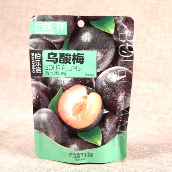 BOLECHANG Sour Plums 130g x 2bags, 伯乐昌乌酸梅 – 传统中式酸甜果干零食，130克自封袋装