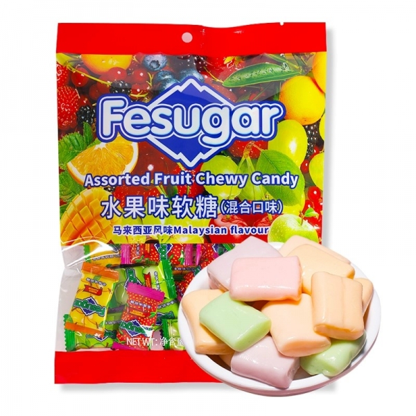 Assorted Fruit Chewy Candy – Malaysian Flavour, Soft Sweets, Party Candy, 250g, 马来西亚经典风味，地道的马来西亚水果口感，香甜可口，唤起童年回忆。
