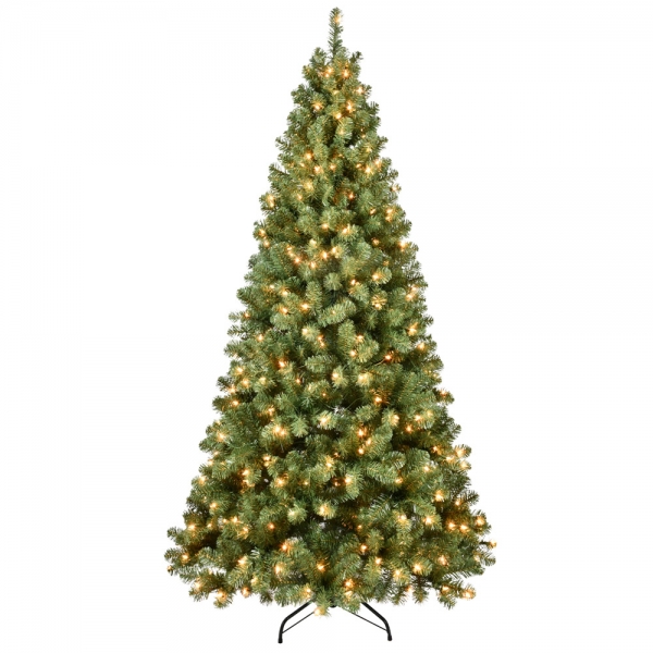 Premium Artificial Christmas Tree with Automatic Fluff Technology – Realistic PVC Branches, 采用记忆钢丝技术（自动蓬松），高品质防火PVC材质，逼真加厚枝叶，配稳固金属底座 – 易组装节日装饰树