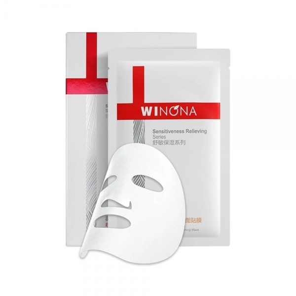 Winona Soothing Moisturizing Silk Facial Mask for sensitive skin 6 Pcs, 薇诺娜舒敏保湿丝滑面膜，专为敏感肌肤设计。采用卓效配方，蕴含马齿苋精华和透明质酸钠，提供深层滋润与保湿，同时舒缓干燥和减少肌肤刺激，帮助肌肤保持水润、舒缓和光滑。