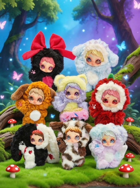 Super Artist Series Blind Box - Whimsical Vinyl Plush Art Toy, 超级幻想家系列盲盒 - 艺术大师主题毛绒搪胶玩偶，高颜值梦幻潮玩，桌面摆件礼物