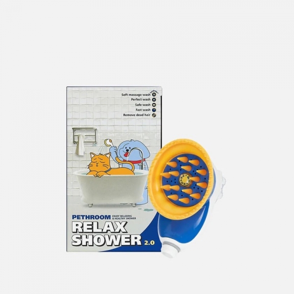 韩国 PETHROOM RELAX SHOWER 2.0 1p, 柔软、按摩、安全、快速清洗您的宠物！
