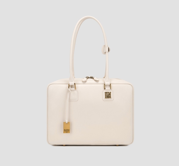 Opal white STYLELATCH ZIPPERED TOTE BAG, 