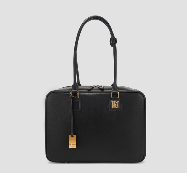 Inkstone black STYLELATCH ZIPPERED TOTE BAG, 