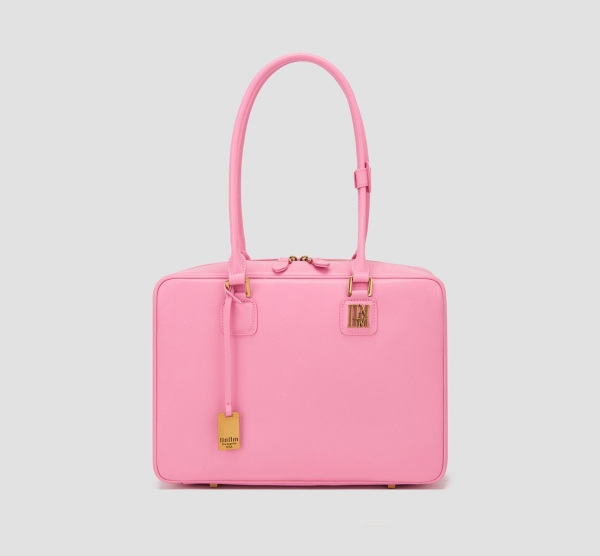 Powder pink STYLELATCH ZIPPERED TOTE BAG, 