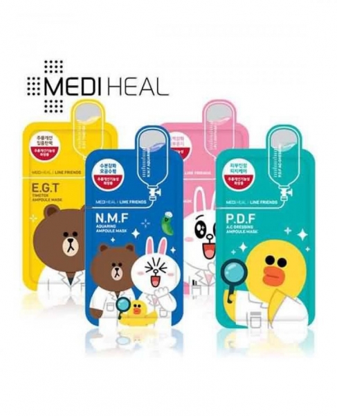 Mediheal Line Friends Ampoule Mask 10 Pieces, 