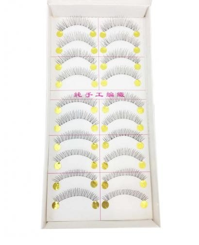 TAIWAN HANDMADE TRANSPARENT NON-TRACE CROSS EYELASHES BOXED 10 PAIRS T216, 