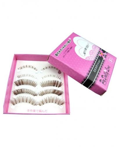 JAPANESE HANDMADE MIXED COMBINATIONS COFFEE EYELASHES BOXED 5 PAIRS 5K-11, 