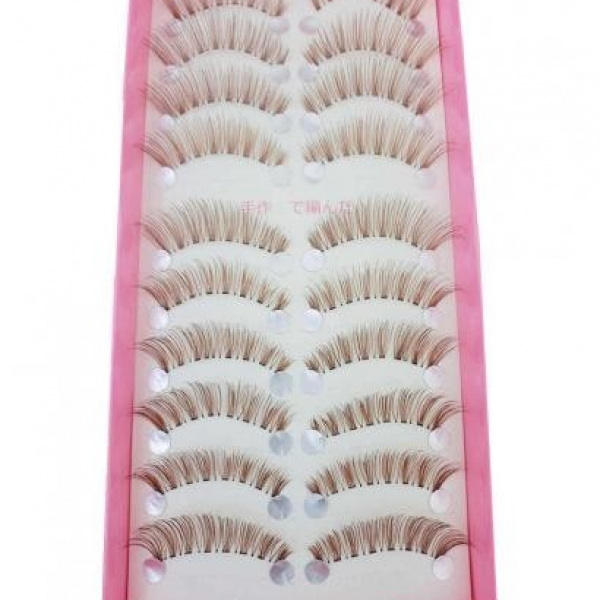 JAPANESE HANDMADE COFFEE EYELASHES BOXED 10 PAIRS K2, 