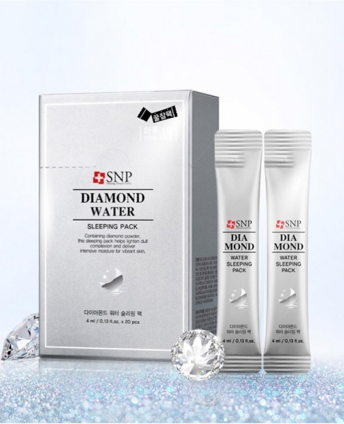 Korea SNP Diamond Water Sleeping Pack No Wash Mask 20 Pieces / 1box, 