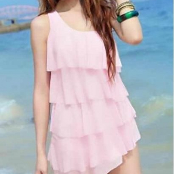 FASHION ONE PIECE SKIRT SWIMSUIT, 