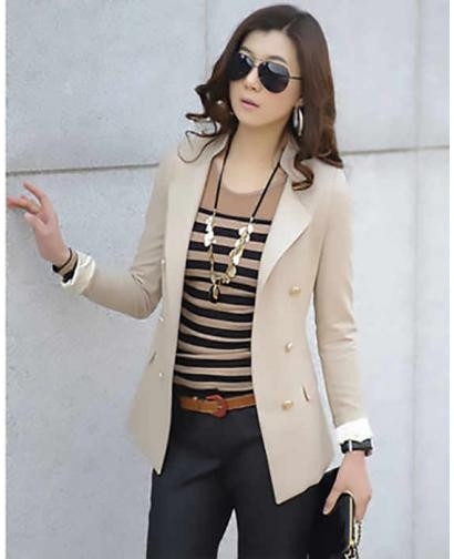 Classic Women Clothes Office Lady Slim Blazer, 