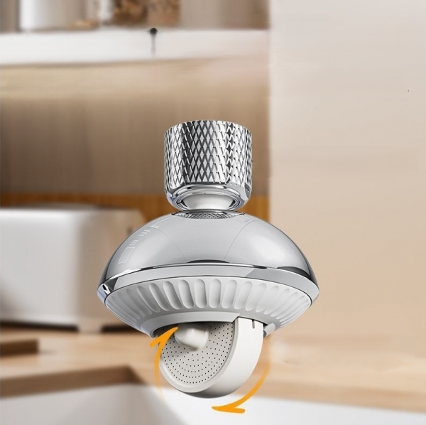 360° Swivel Anti-Splash Dual Mode Tap Aerator, 360° 可旋转防溅水龙头起泡器，双出水模式，可拆洗万向龙头喷头，适用于厨房、浴室水槽